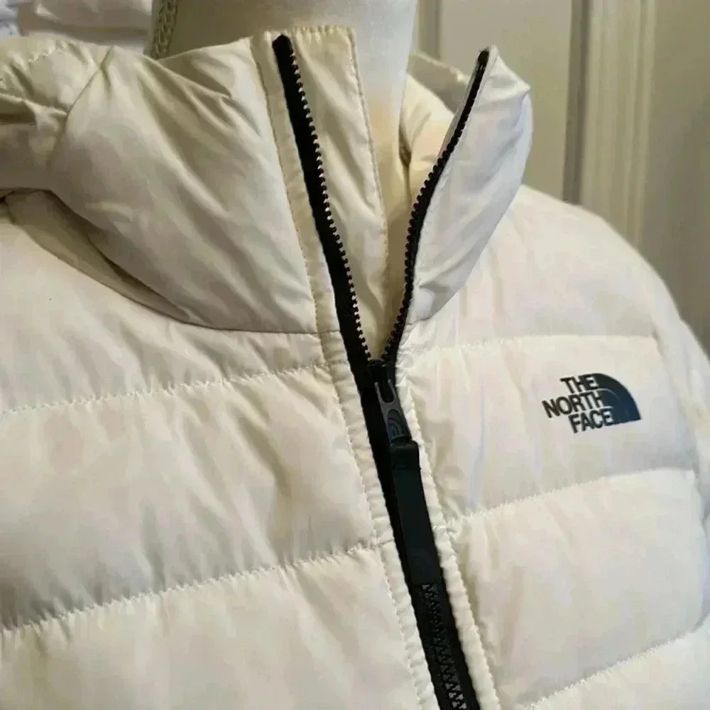 THE NORTH FACE Women's Stretch Down Hoodie Jacket White Hooded Women's Size S - Picture 4 of 16